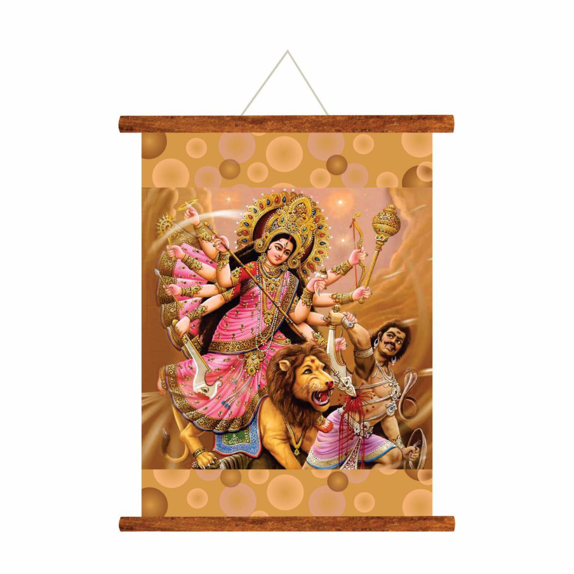 maa-durga-mahishasur-vadh-Canvas-Scroll-KH5127