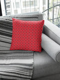 Christmas Cushion Cover - Rich Maroon Festive Pattern