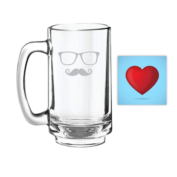Moustaches Engraved Beer Mug