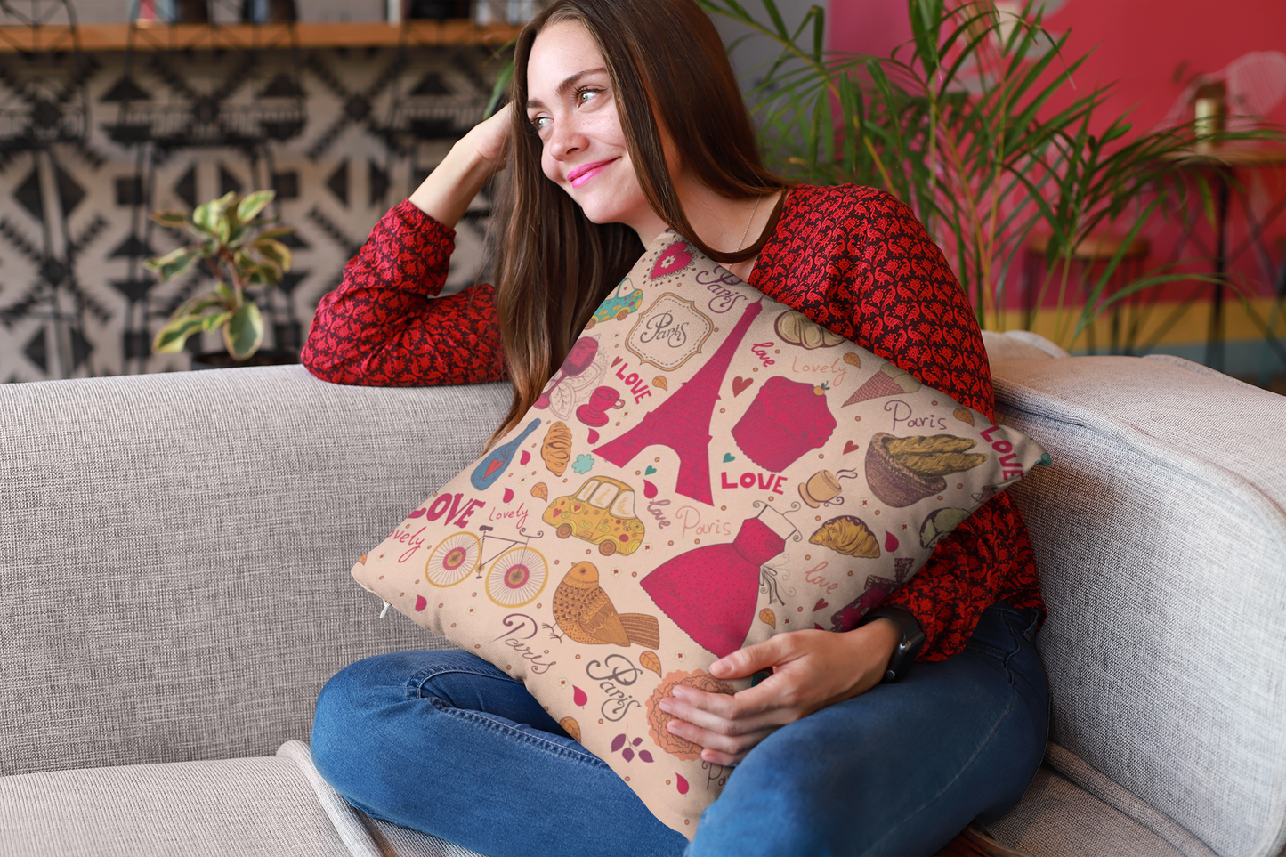 mockup-of-a-happy-girl-holding-a-pillow-sitting-on-a-sofa-23607