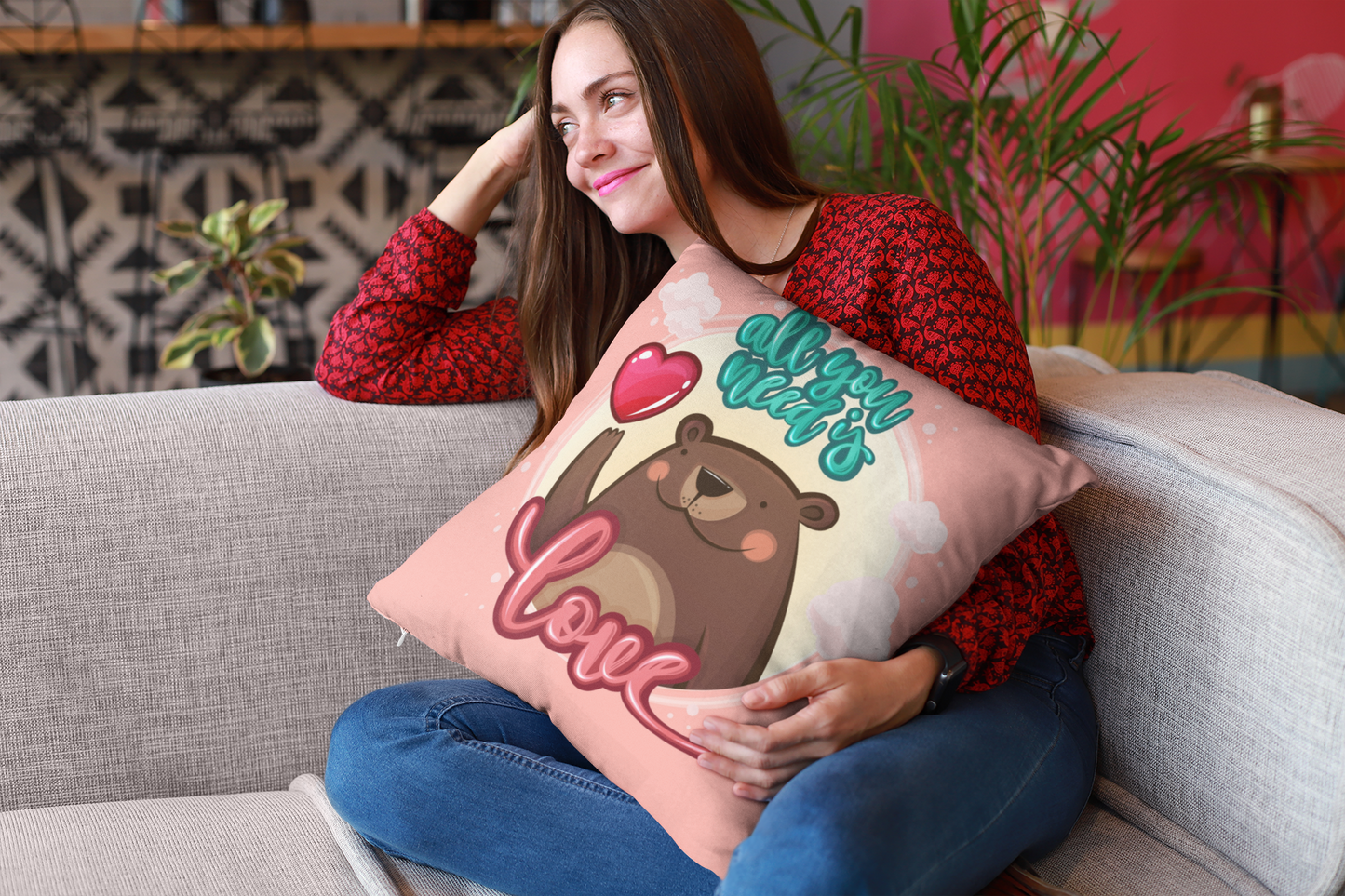 mockup-of-a-happy-girl-holding-a-pillow-sitting-on-a-sofa-23607