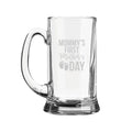First Mother's Day Engraved Beer Mug with Coaster