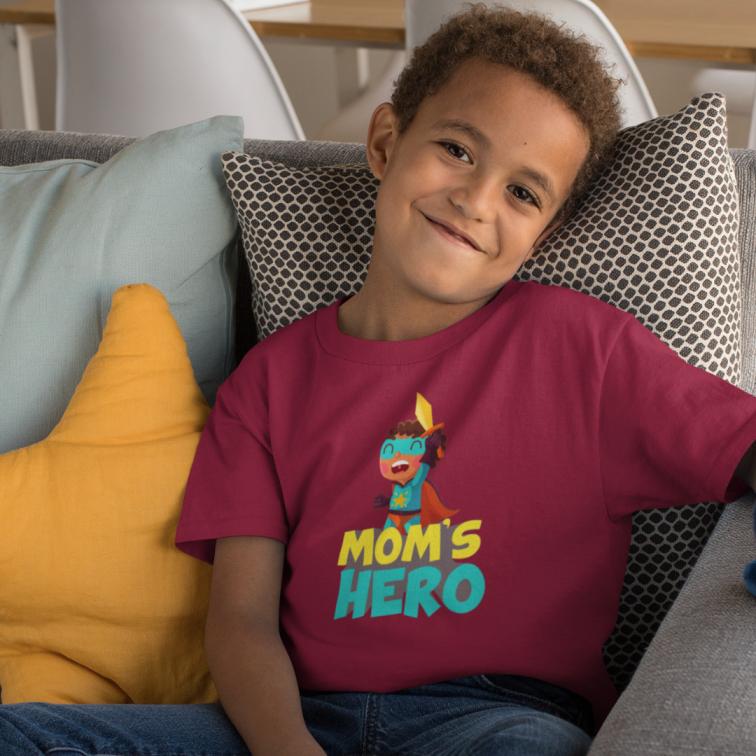 Mom's Hero Boy's Printed T-shirt