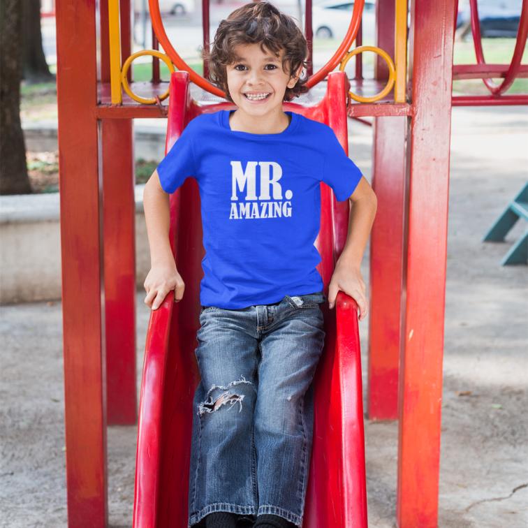 Mr. Amazing Printed boys T-Shirt