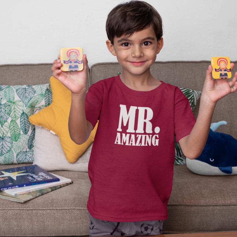 Mr. Amazing Printed boys T-Shirt