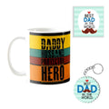 Daddy Husband Protector Hero Mug, Coaster & Keychain Combo - Set of 3