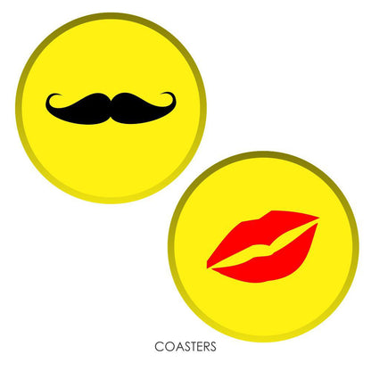 mustach-and-lips-coasters