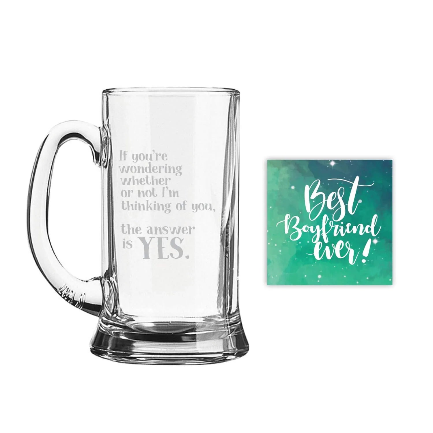 Naughty If You are Wondering Anwser is Yes Engraved Beer Mug