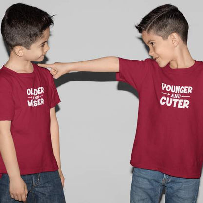 Older Wiser Younger Cuter Printed Cotton T-Shirt's