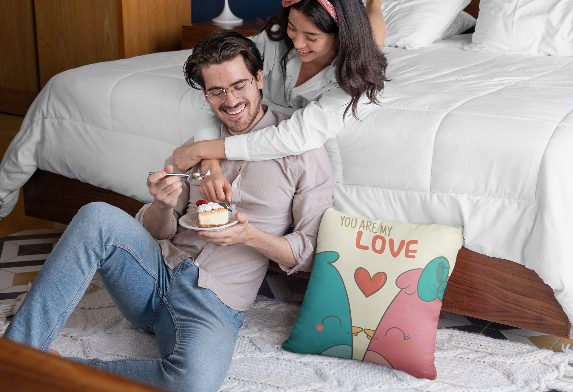 pillow-mockup-of-a-couple-eating-a-pie-in-the-bedroom-29018