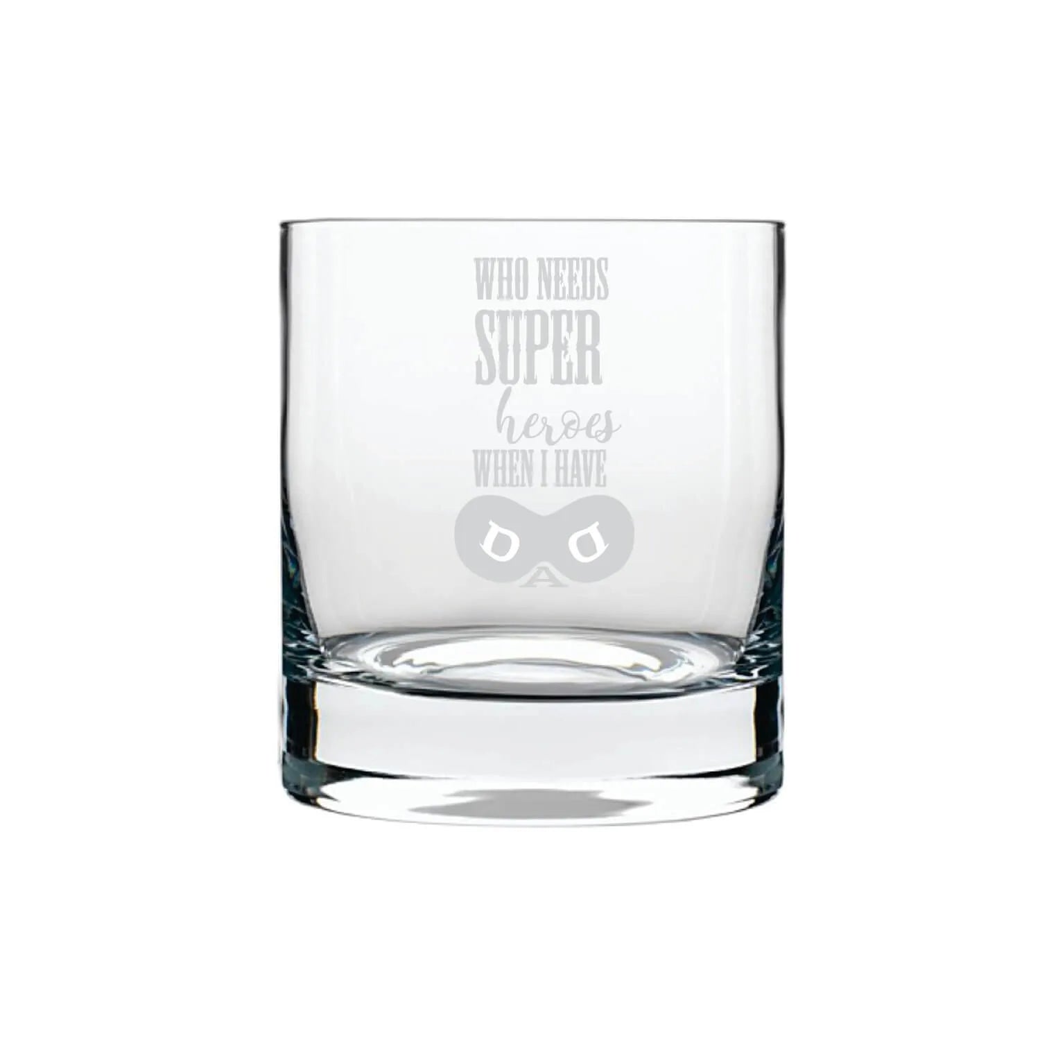 Super Hero Dad Whiskey Glass