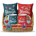Rakhi Gift Combo for Bhaiya Bhabhi Set of 6 – Mugs with Rakhis