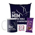 Mother's Day Chocolate Gift Combo Mug Cushion Cover & Dairy Milk Silk