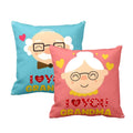 Coolest Grandma Grandpa Cushion with Filler – Grandparents Gift 12x12