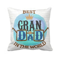Best Grandad in the World Cushion with Filler 12x12 inches