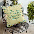 You are Capable Motivational Cushion with Filler 12x12 inches