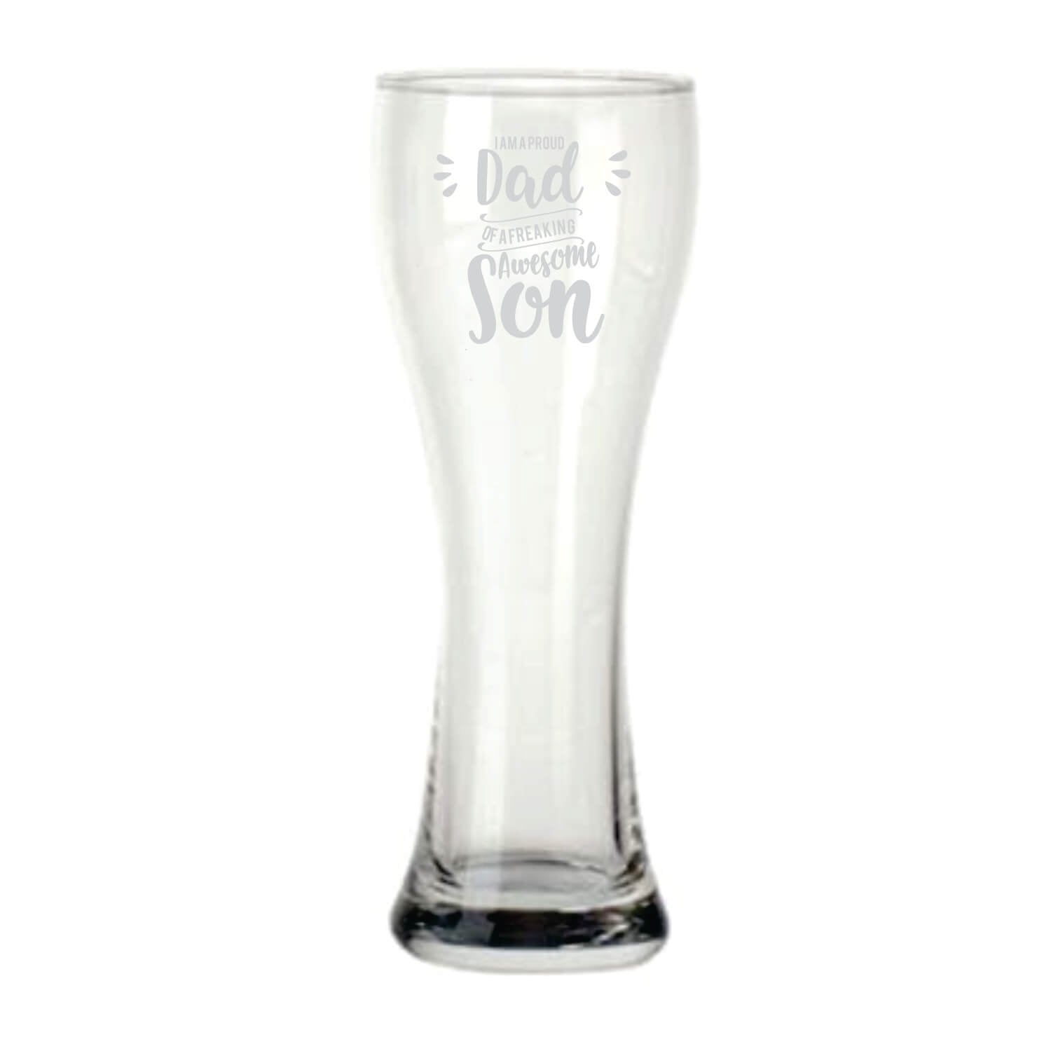 Proud Dad of a Freaking Awesome Son Beer Pilsner Glass