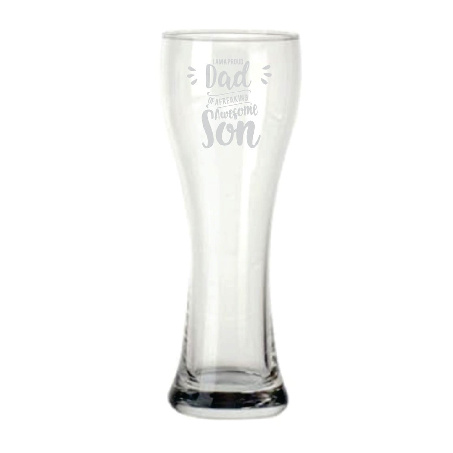Proud Dad of a Freaking Awesome Son Beer Pilsner Glass