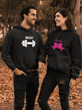 Beauty and Beast Couple Hoodies, Personalised Matching Set