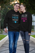 Steal Your Hearts Couple Hoodies, Personalised Set