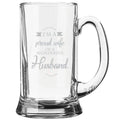 Proud Husband Engraved Beer Mug - Personalised Gift