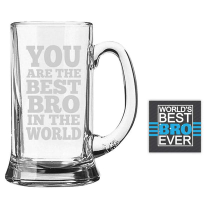 Best Bro in The World Beer Mug Combo