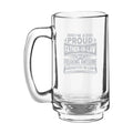 Proud Father-in-Law Engraved Glass Beer Mug