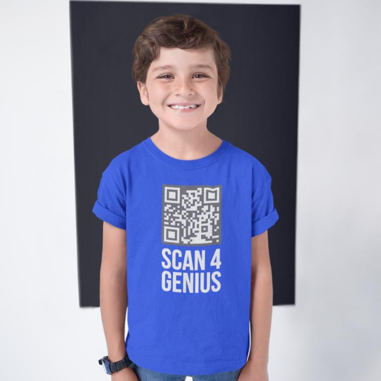 Scan for Genius Cotton Printed T-Shirt