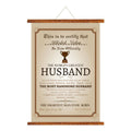 World's Greatest Husband Award Trophy Canvas Scroll