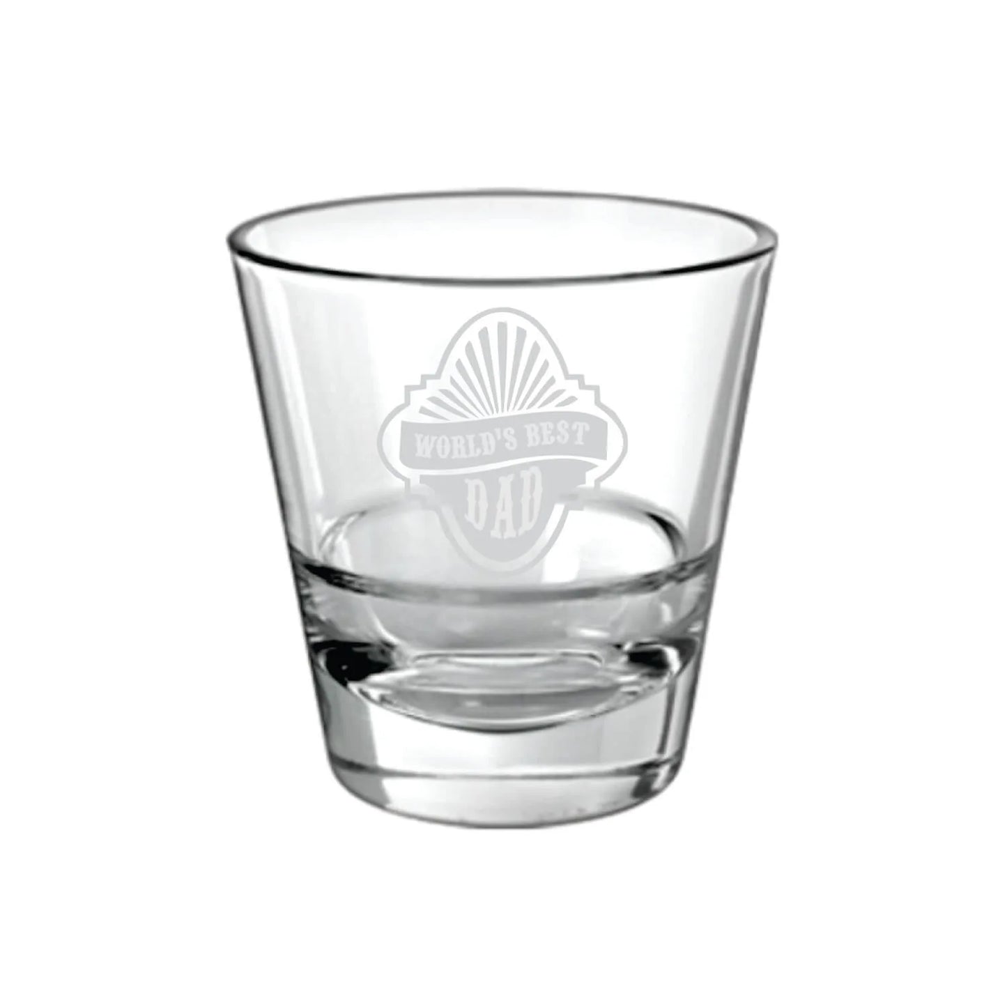 Worlds Best Dad Whiskey Glass
