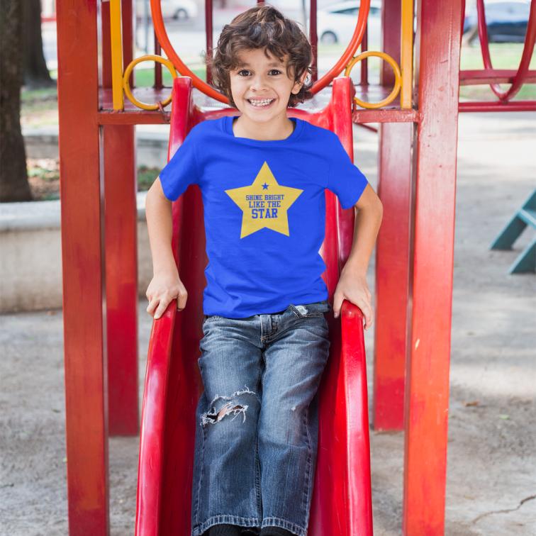shine bright like the star Printed T-Shirt