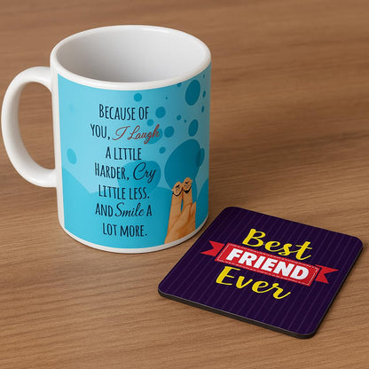 smiley friends mug and coaster