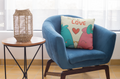 Love Birds Cushion Cover - Personalised Valentine Gift for Girlfriend