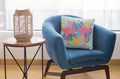Flamingos Love Hearts Personalised Cushion Cover for Couples