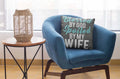 Blessed by God, Spoiled by Wife Cushion Cover for Him - Valentine Gift