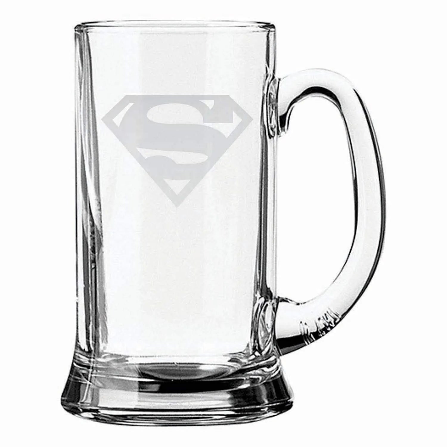 Super Man Icon Engraved Beer Mug