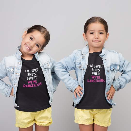 Sweet Wild Dangerous Printed Cotton T-Shirt's