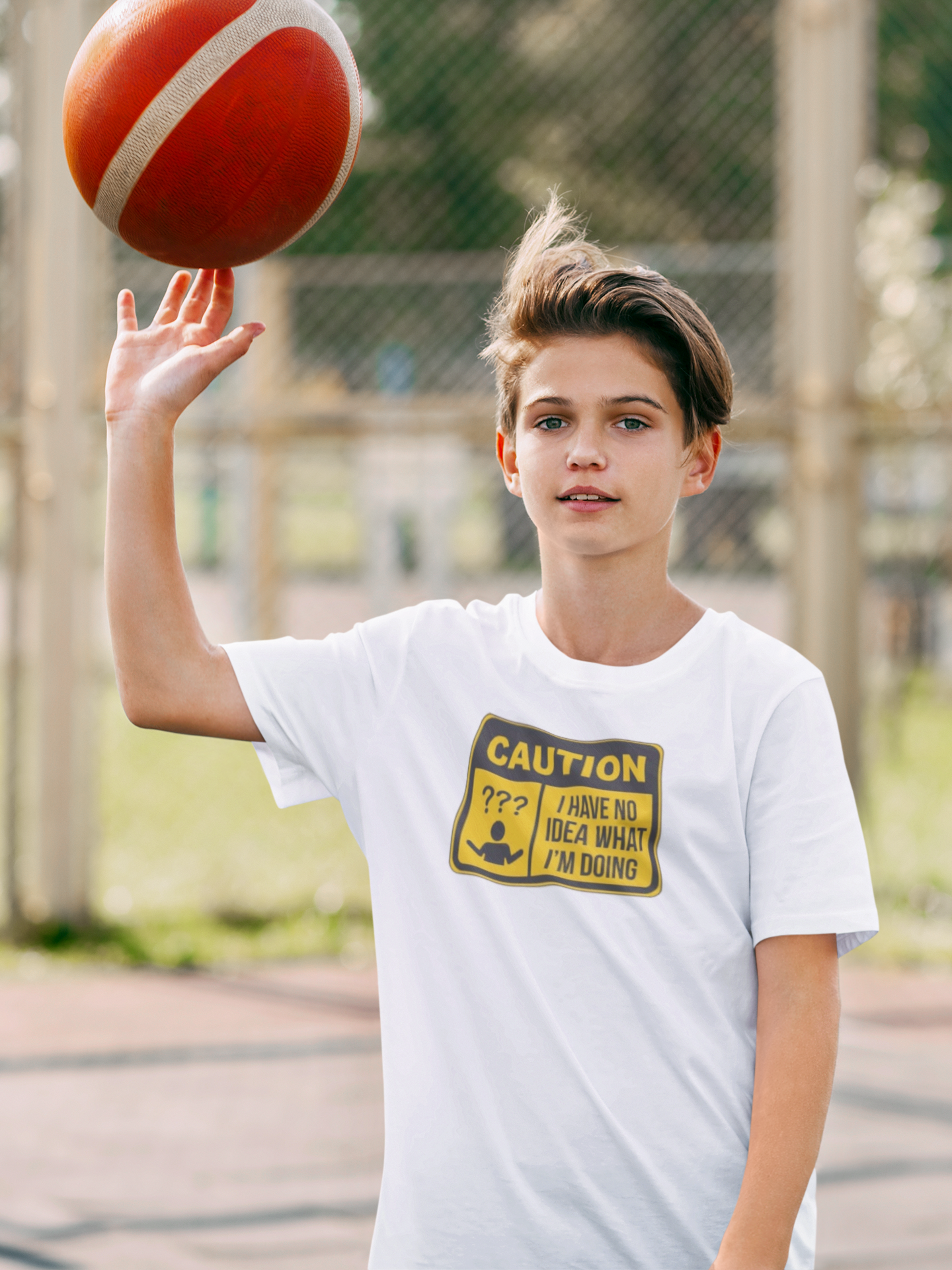 Caution I Have No Idea What I'm Doing Unisex Drifit Kid T-shirt