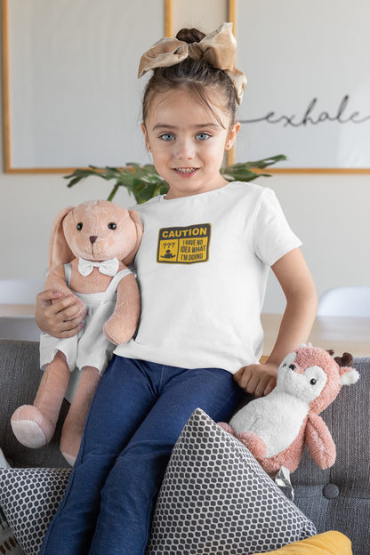 Caution I Have No Idea What I'm Doing Unisex Drifit Kid T-shirt