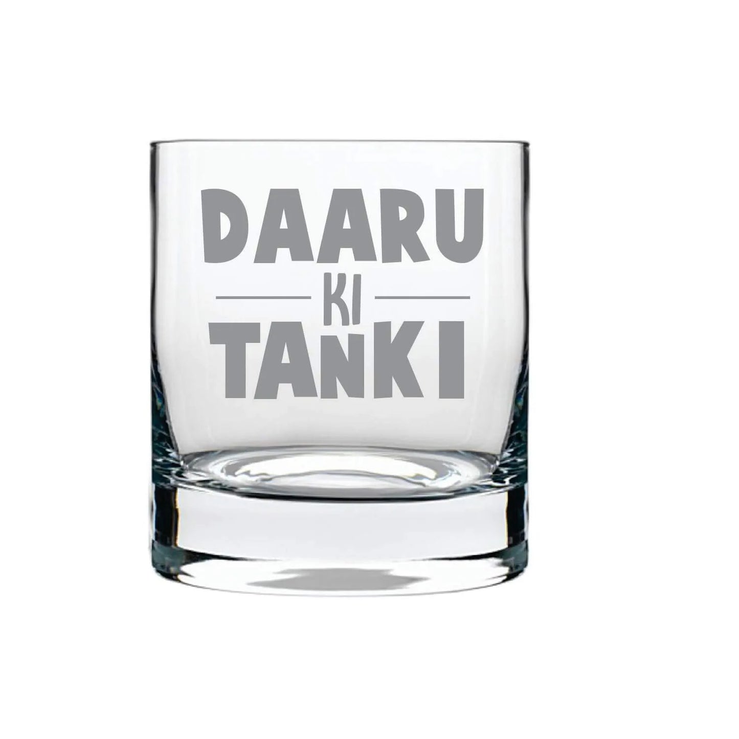 Daaru ki Tanki Engraved Whiskey Glass