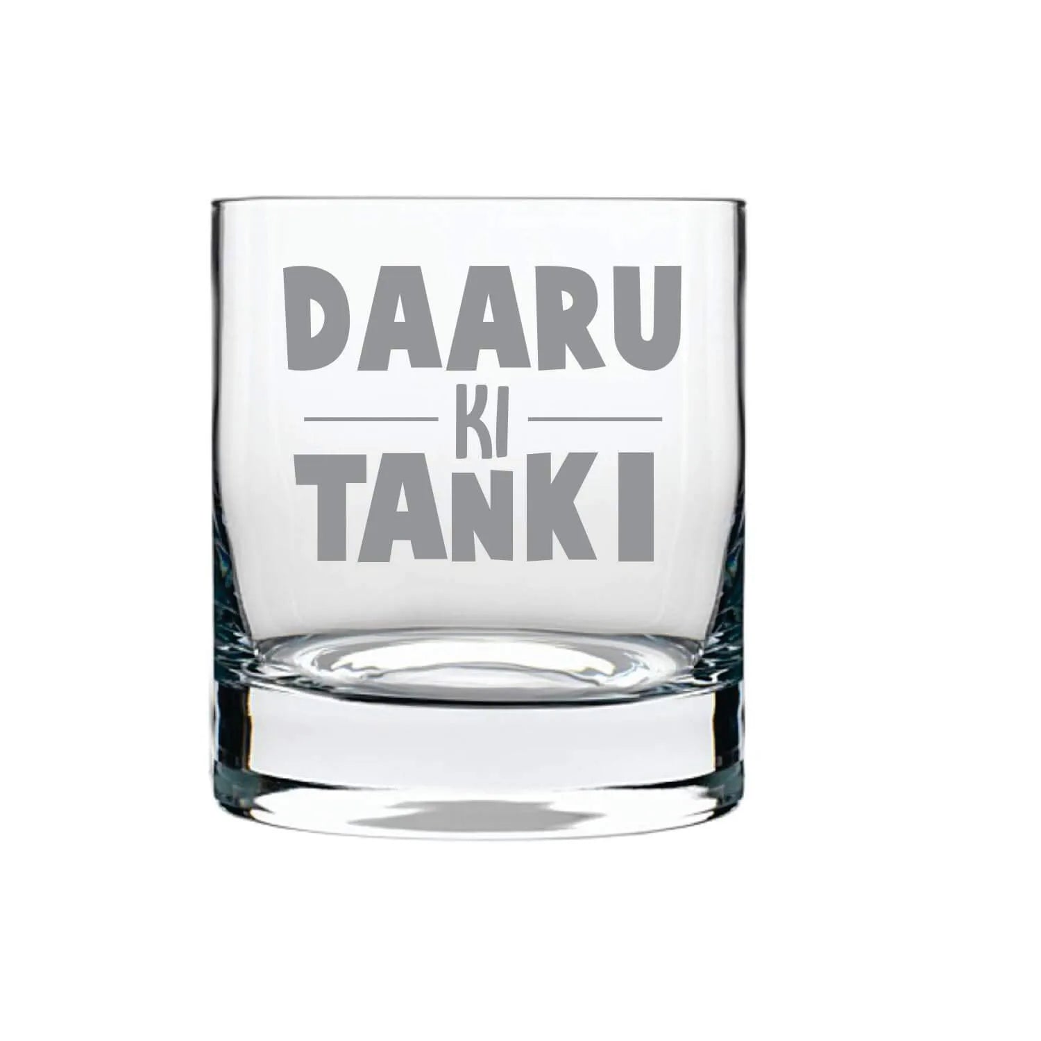 Daaru ki Tanki Engraved Whiskey Glass