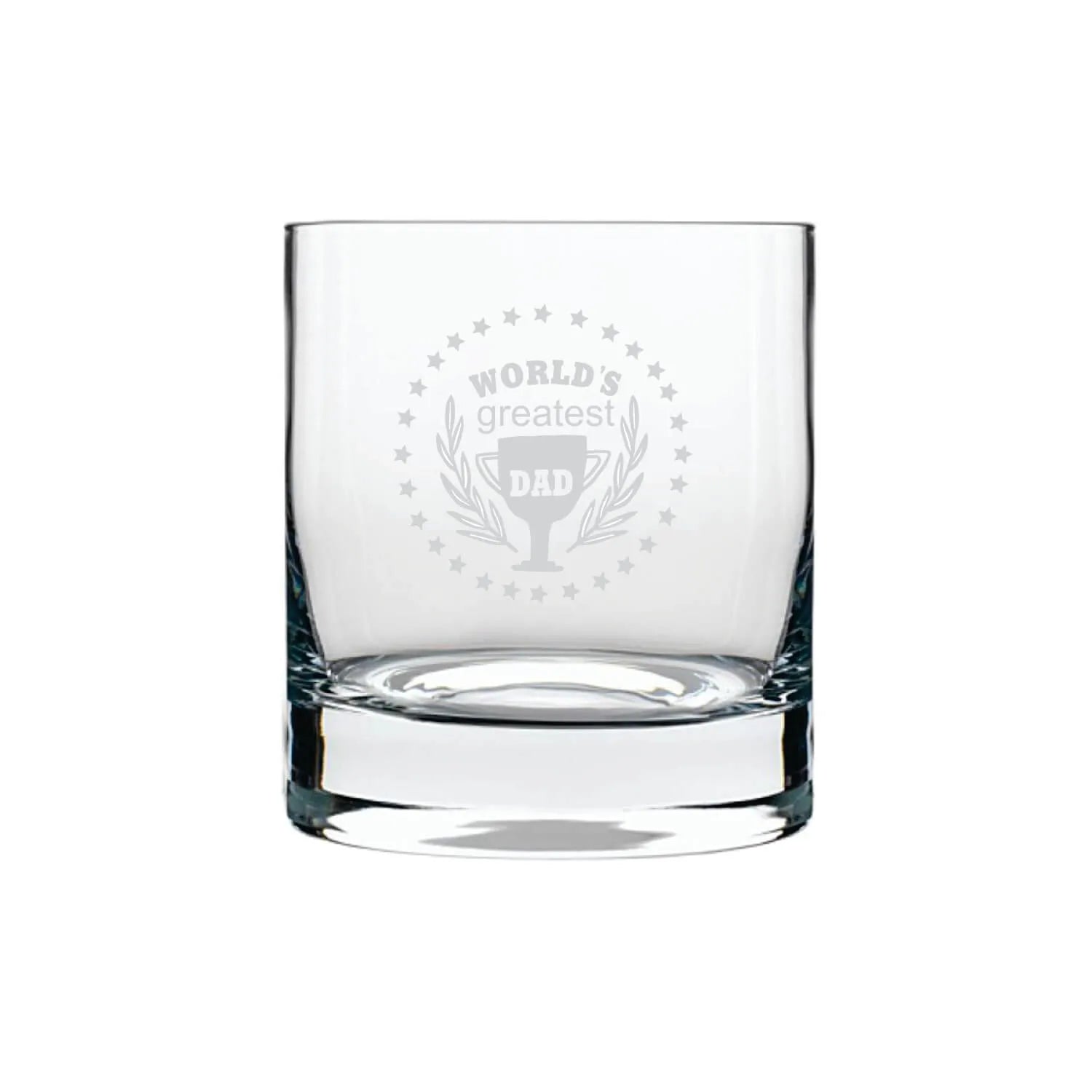 Worlds Greatest Dad Trophy Whiskey Glass