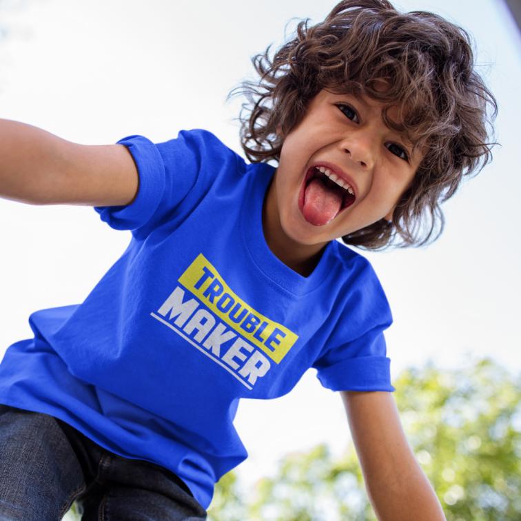 Trouble Maker Printed Boys T-Shirt