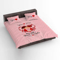 U and Me Together Forever Couple Bedsheet with 2 Pillow Covers