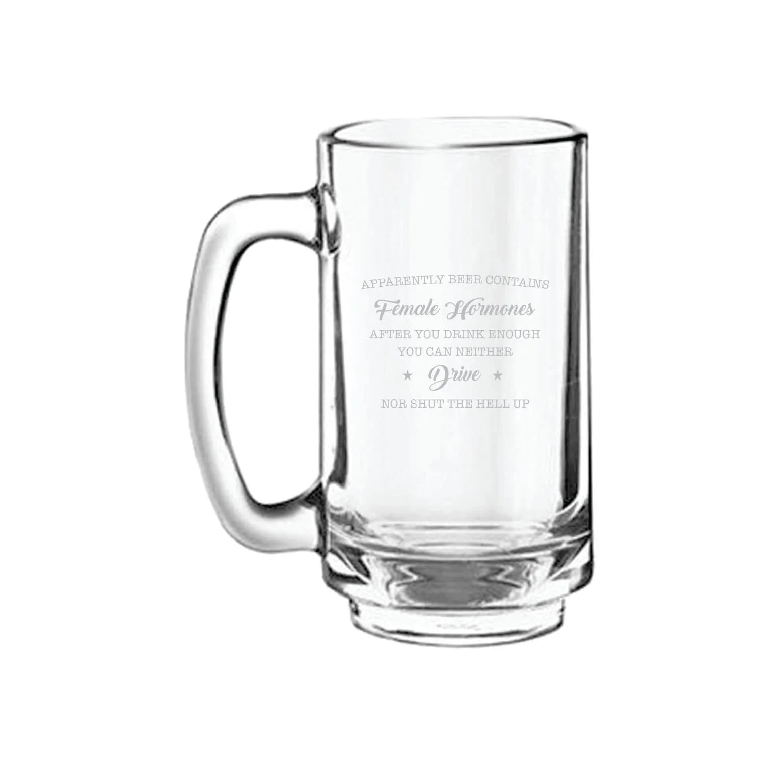 Female Hormones Engraved Beer Mug
