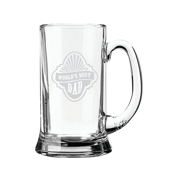 Worlds Best Dad Engraved Beer Mug