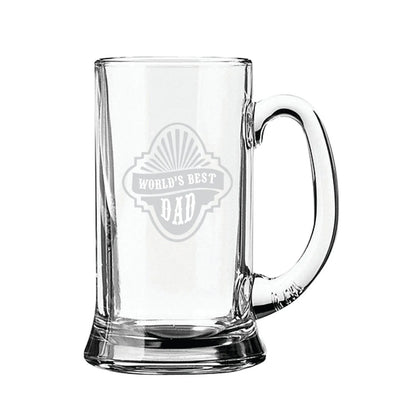 Worlds Best Dad Engraved Beer Mug