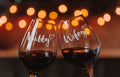 Wine & Beer Glass Hubby Wifey Set of 4 for Couples