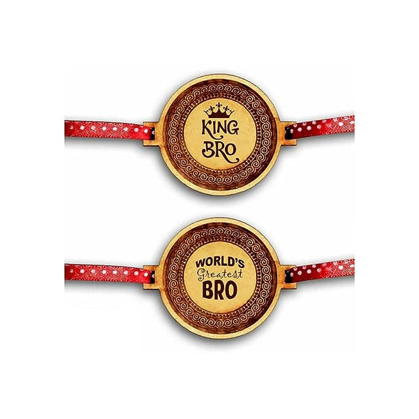 Theyayacafe Bracelet Family Rakhi For Men (brown)