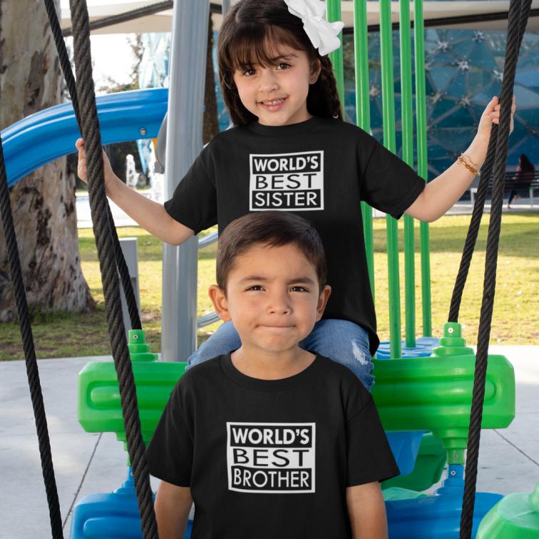 world's best brother and sister printed T-Shirt